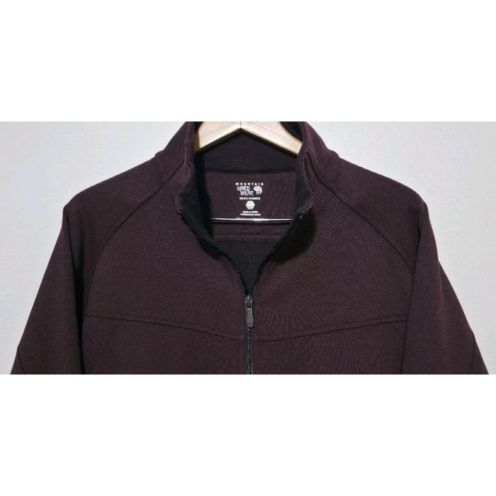 Mountain Hardwear‎ Jacket Mens Lrg Maroon Full Zip Outdoor Hiking Pockets EUC